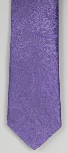 SERICA SILK MID PURPLE PAISLEY TIE