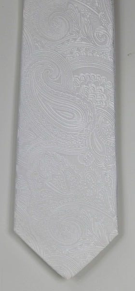 SERICA SILK MID GREY PAISLEY TIE