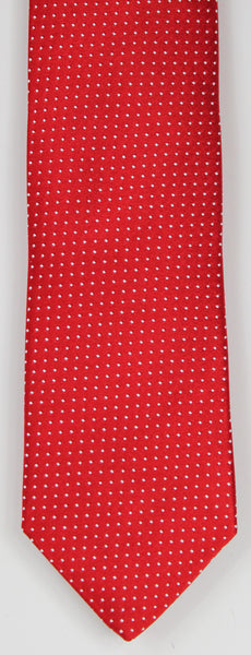 SERICA SILK RED POLKA DOT TIE