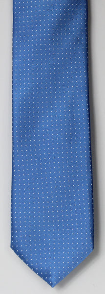 SERICA SILK MID BLUE POLKA DOT TIE