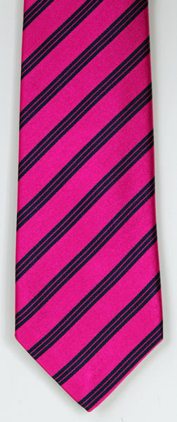 SERICA SILK MID RED/BLACK STRIPE TIE