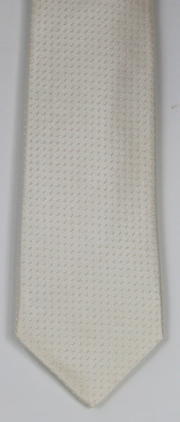 SERICA SILK WHITE POLKA DOT TIE