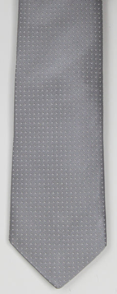 SERICA SILK GREY POLKA DOT TIE