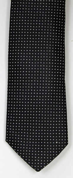 SERICA SILK BLACK POLKA DOT TIE