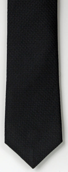 SERICA SILK BLACK TEXTURED TIE