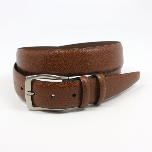 Pebble Grained Calfskin Cognac 35mm Belt