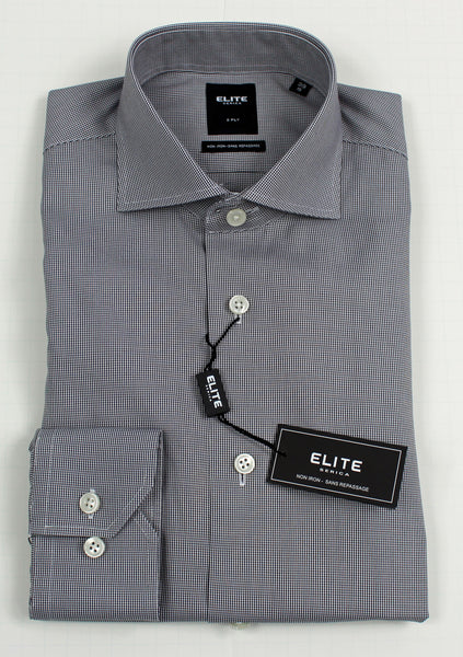 SERICA ELITE SLIM GREY MICRO GINGHAM