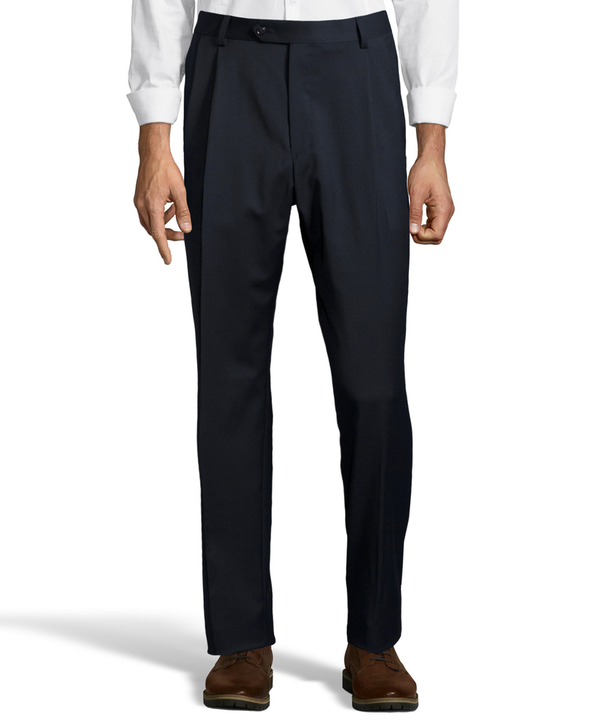 BLUELEA ブルレア Silk wool grosgrain pants Blue Leather Trousers (P142WU-LEALE0008-BLUE)