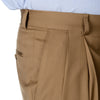 Palm Beach 100% Wool Gabardine Caramel Pleated Pant