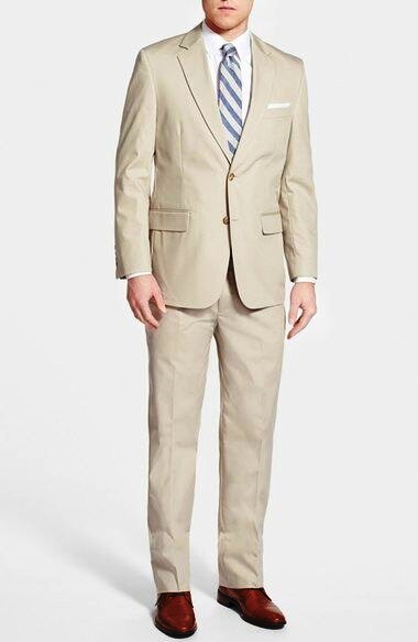 Palm Beach Boone Oyster Poplin Center Vent Suit