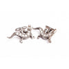 LIZARD CLEAR CRYSTAL CUFFLINKS