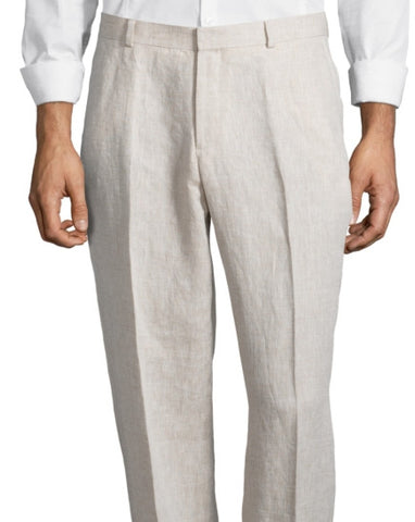 Palm Beach 'Original' Natural Linen Flat Front Pant