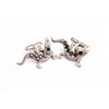 LIZARD JET CRYSTAL CUFFLINKS