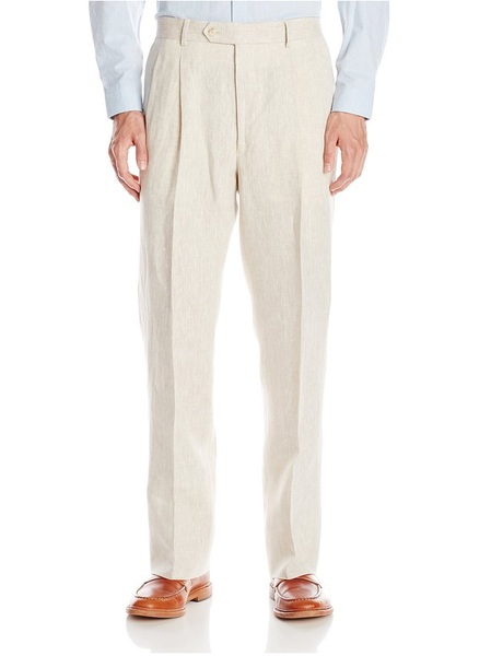 Palm Beach 'Original' Natural Linen Pleated Pant