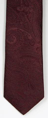 SERICA SILK BURGUNDY PAISLEY TIE