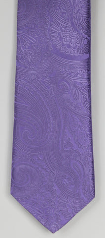 SERICA SILK MID PURPLE PAISLEY TIE