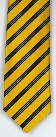 SERICA SILK YELLOW/BLACK STRIPE TIE