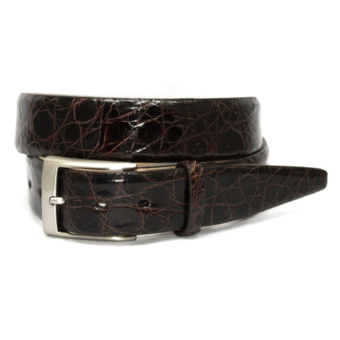 Glazed Caiman Brown 35mm Belt