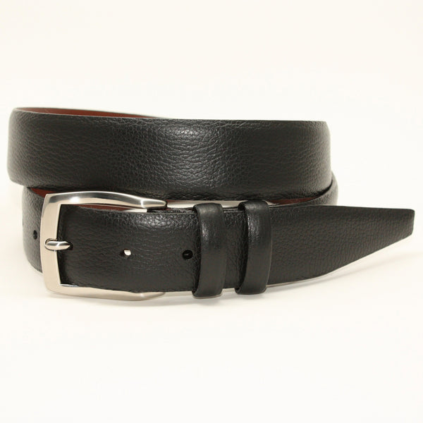 Pebble Grained Calfskin Black 35mm Belt