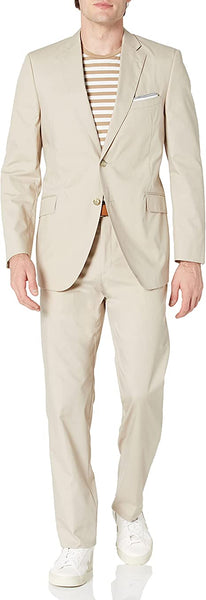 Kroon Iron's Oyster Poplin Two-Button Center-Vent Suit Lined