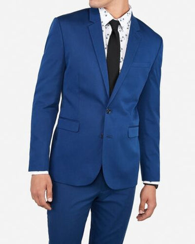 Kroon Iron's New Blue Poplin Two-Button Center-Vent Suit Lined