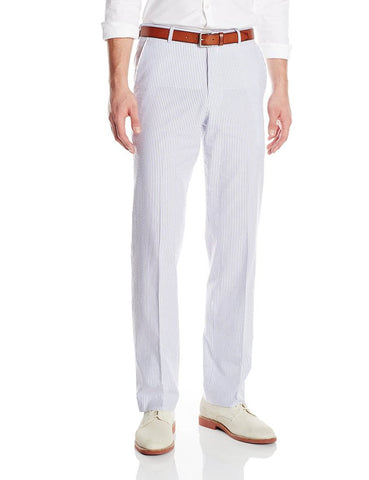 Palm Beach 'Original' Navy/White Seersucker Flat Front Pant