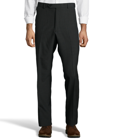 Palm Beach Wool/Poly Charcoal Flat Front Expander Pant