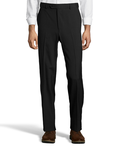 Palm Beach Wool/Poly Black Flat Front Expander Pant