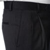 Palm Beach 100% Wool Gabardine Charcoal Pleated Pant