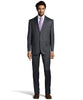 Palm Beach 100% Wool Grey Stripe Plain Front Suit Pant