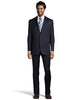 Palm Beach 100% Wool Navy Stripe Plain Front Suit Pant