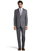 Palm Beach 100% Wool Grey Sharkskin Plain Front Suit Pant
