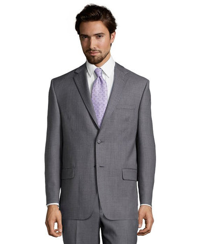 Palm Beach 100% Wool Grey Sharkskin Suit Jacket