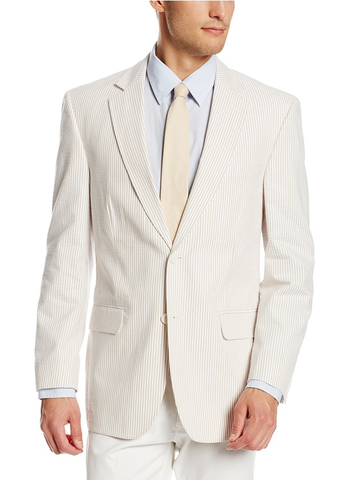Palm Beach Brock Tan/White Seersucker Suit Separate Jacket