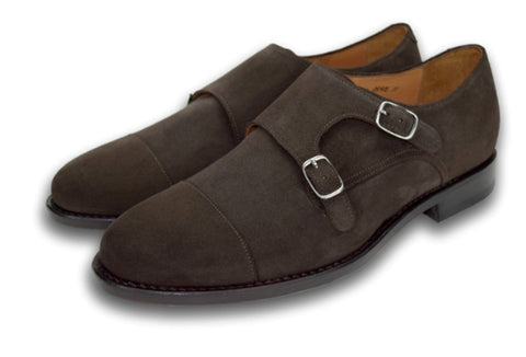 CHARLESTON DOUBLE MONK WELL BRED BROWN SUEDE